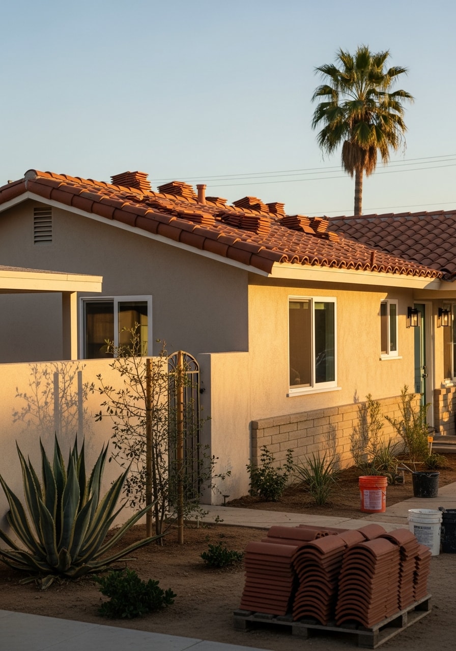 Riverside property with modern construction details and local architectural finishes.