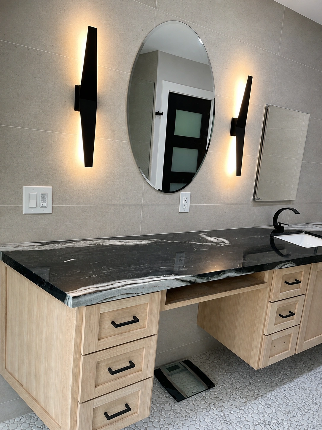 Remodeled bathroom built by Rehab Building Co. INC in Gardena